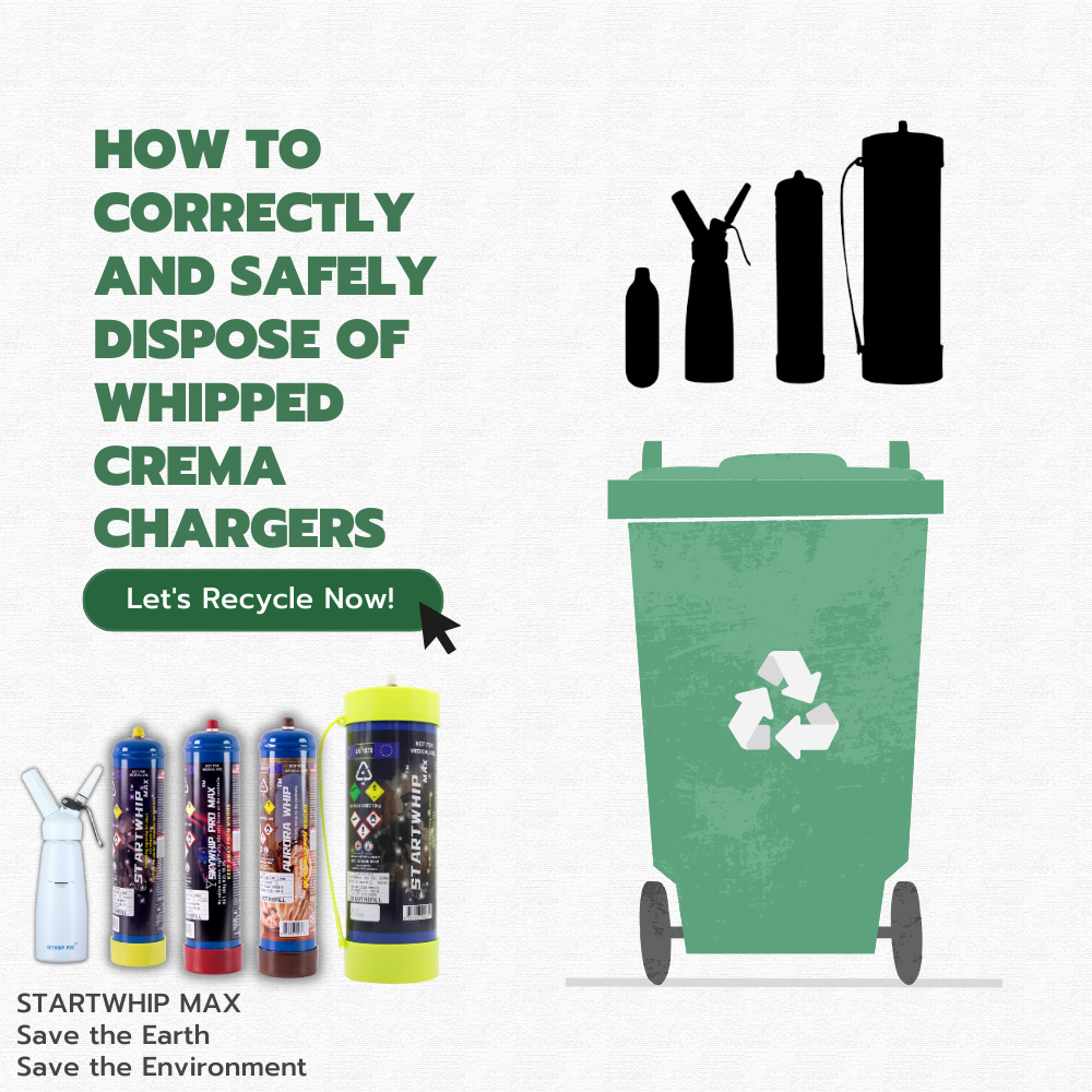 How to safely and correctly dispose of whipped cream chargers?