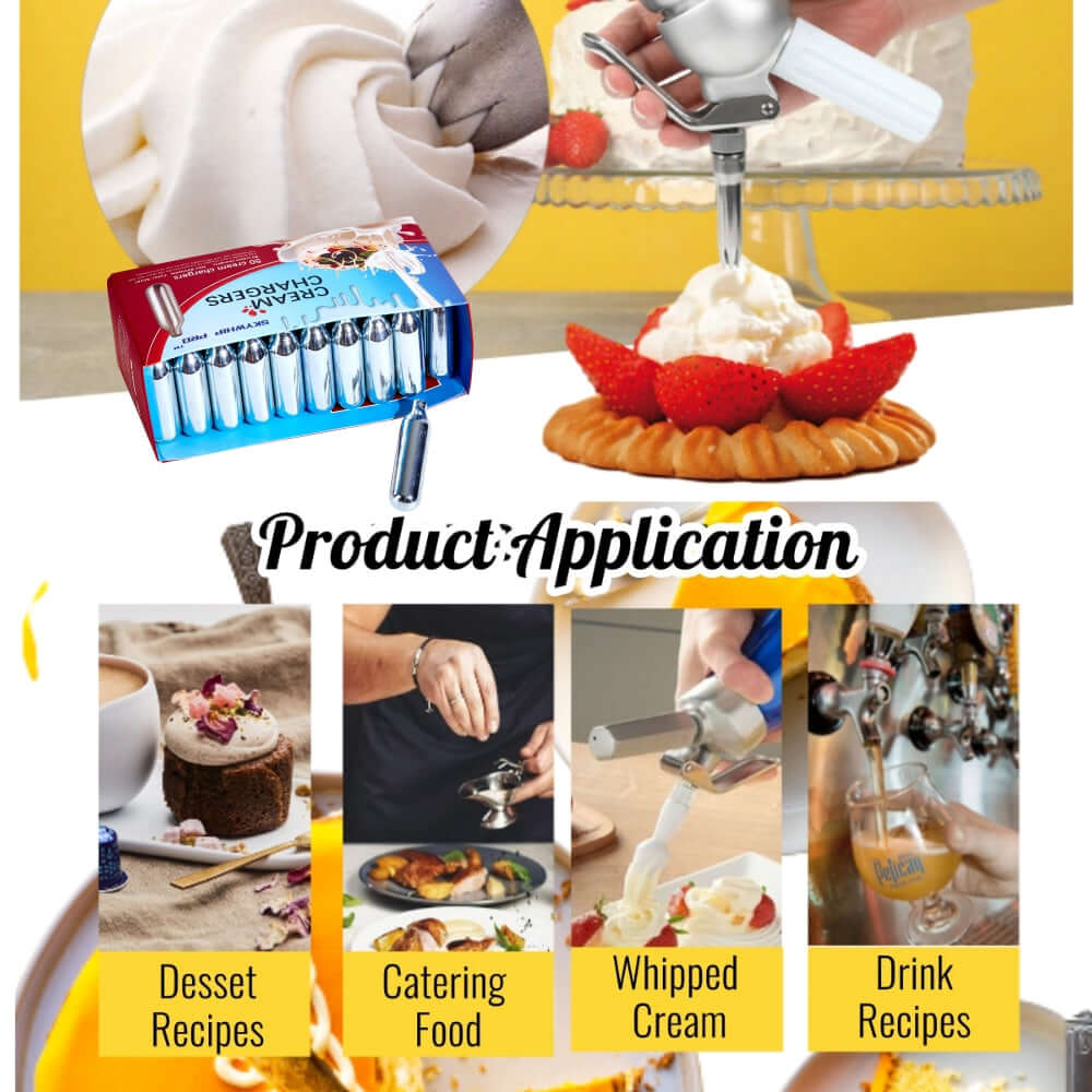 Skywhip Ultra Pro+ Cream Chargers Whipped 8.4g N2O