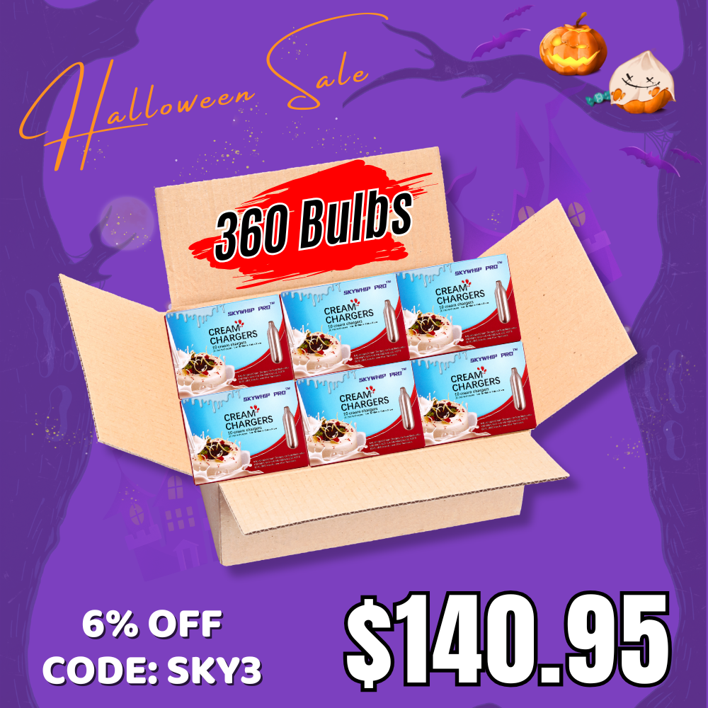 Hot Sale - 360 Bulbs Skywhip Ultra Pro+ 8.4g Cream Chargers