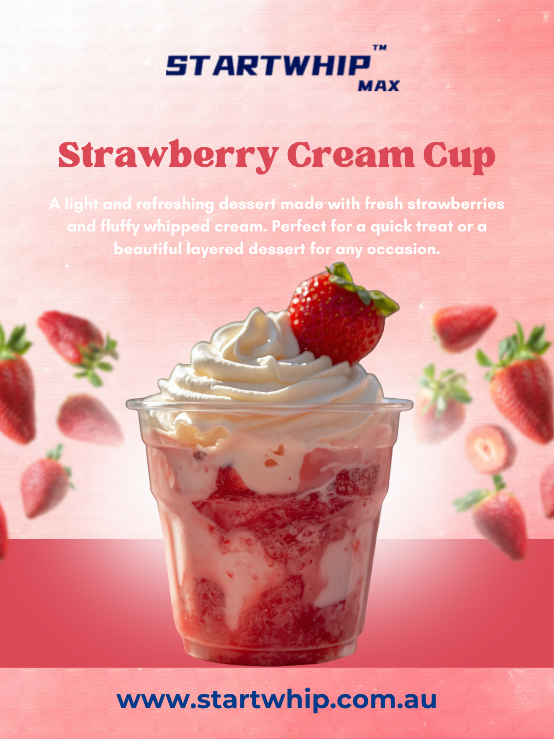How to Make a Strawberry Cream Cup at Home (Using StartWhip)