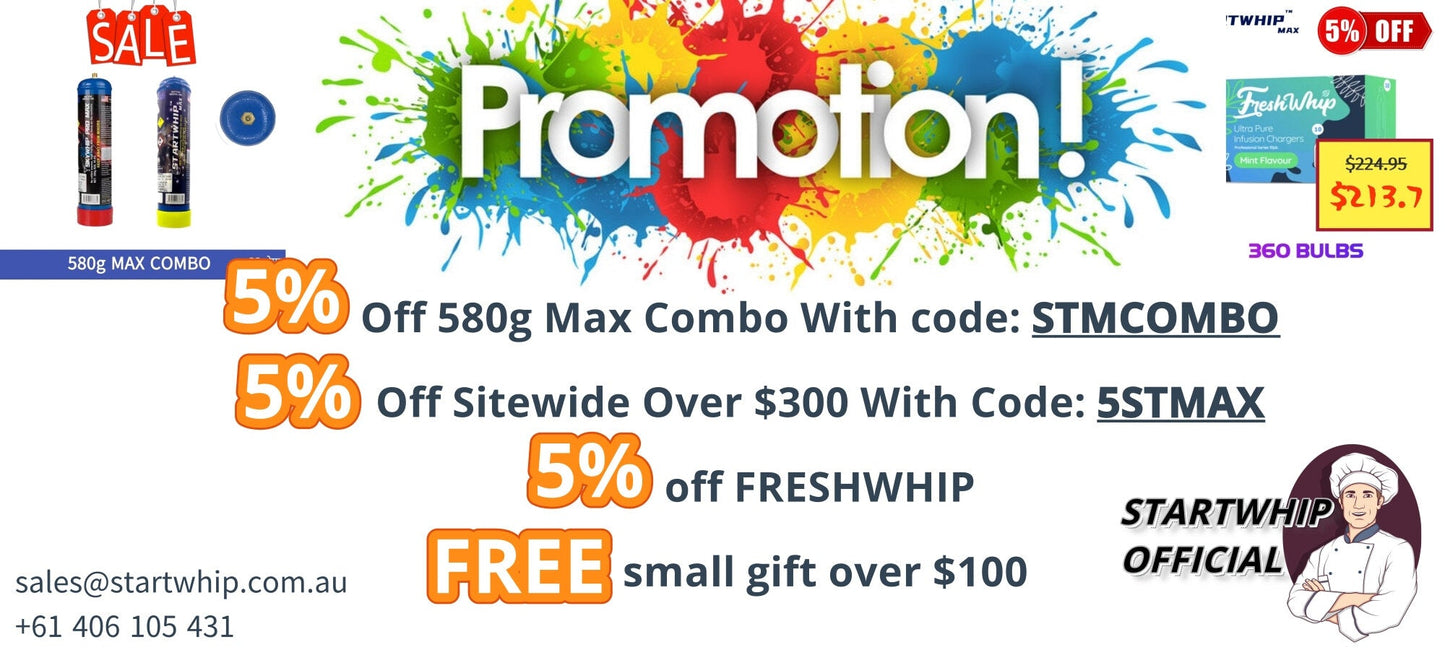 Don't forget our great promotions for saving money! - Startwhip Max AU