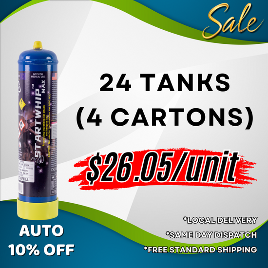 [AUTO 10% OFF] 24 TANKS SM - Startwhip Max 660g Cream Chargers