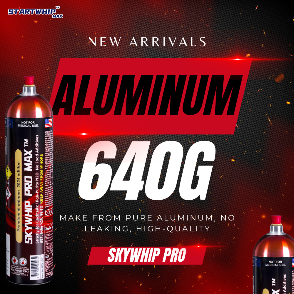 New Product - Skywhip Aluminum 640G Tank Cream Chargers