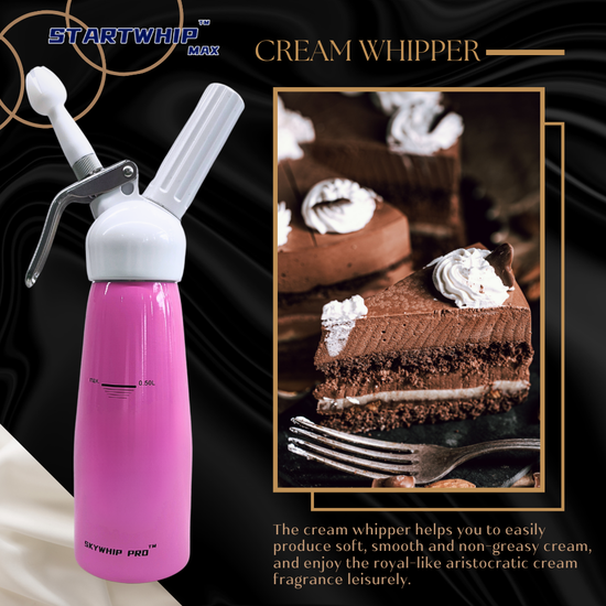 Professional Cream Chargers Whipper Dispenser 500ML - Pink