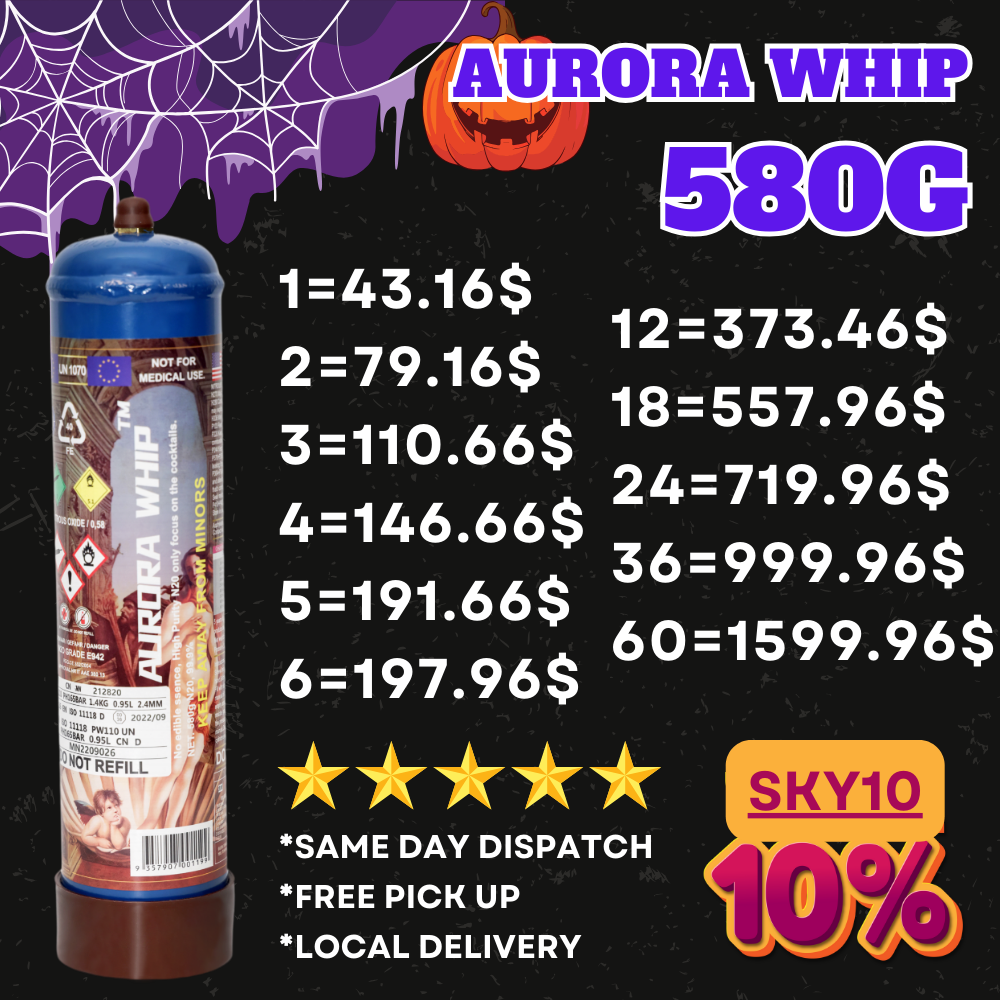 aurorawhip 580g cream chargers