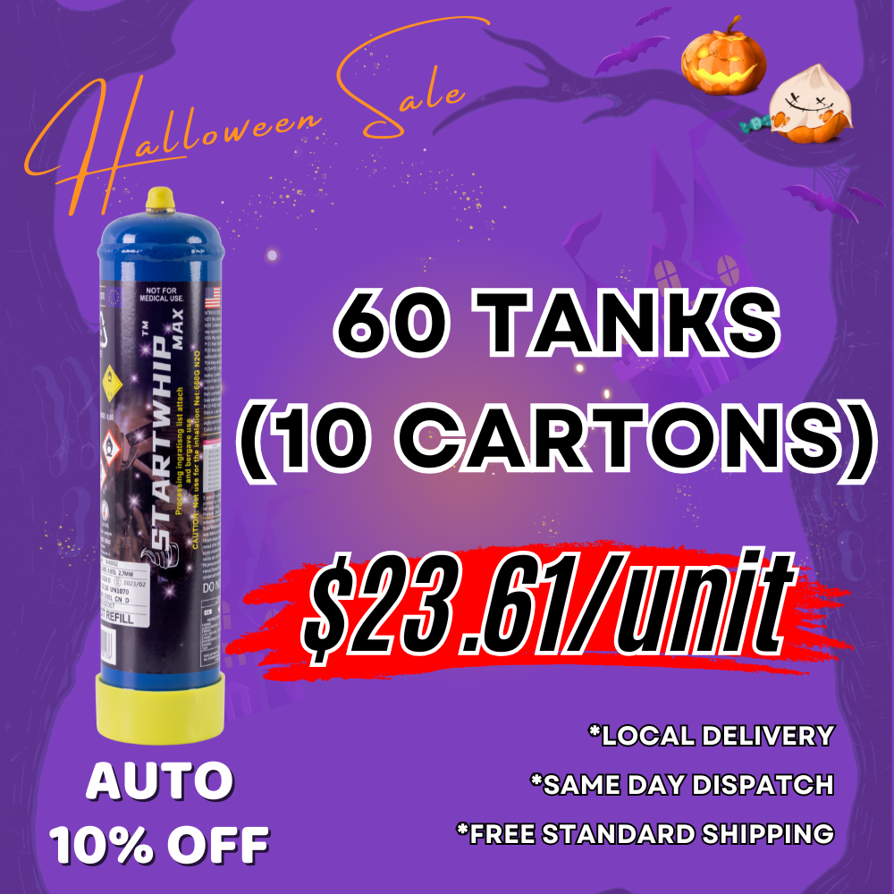 [AUTO 10% OFF] 60 TANKS SM - Startwhip Max 660g Cream Chargers