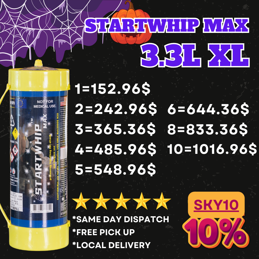 startwhip 3.3l cream chargers