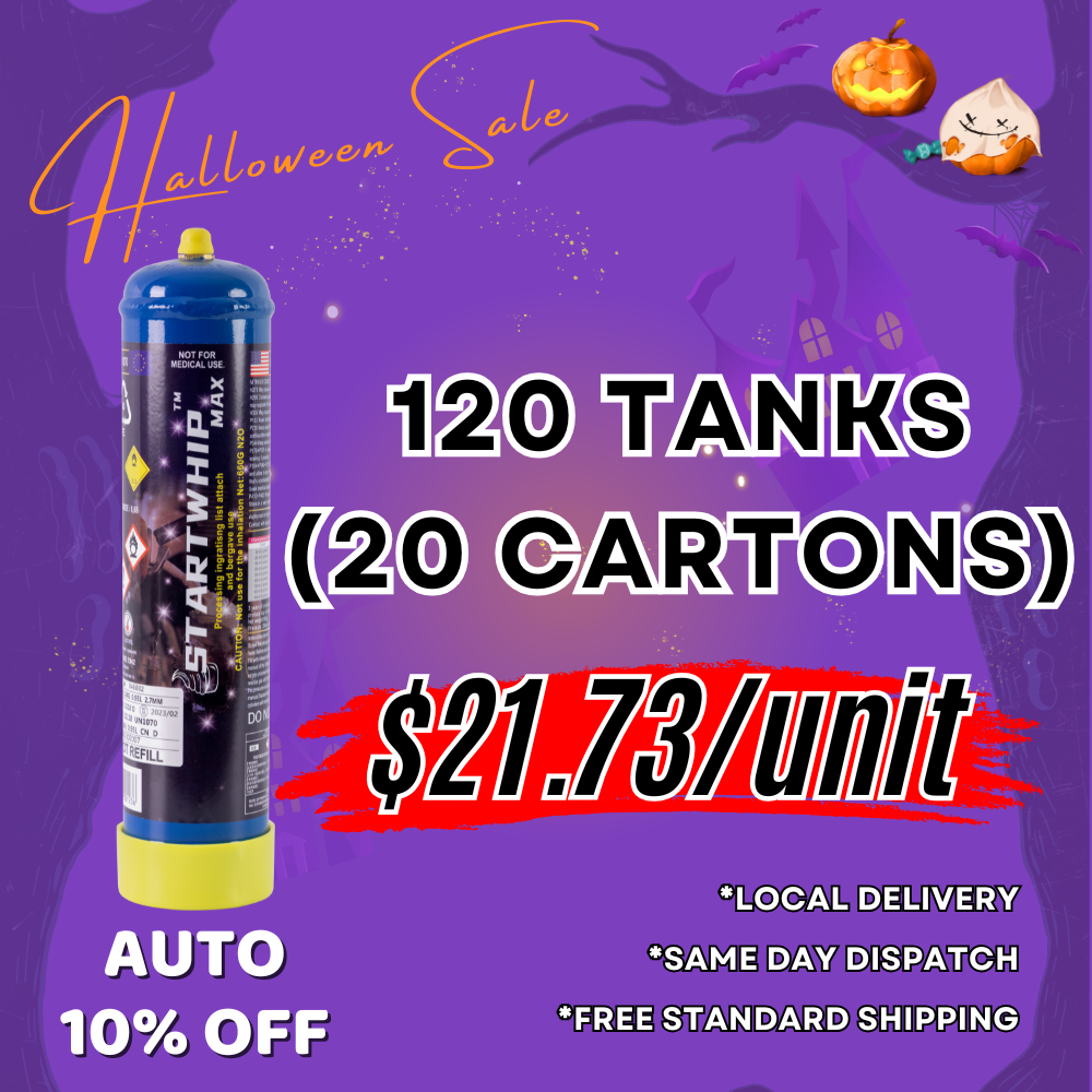 [AUTO 10% OFF] 120 TANKS SM - Startwhip Max 660g Cream Chargers
