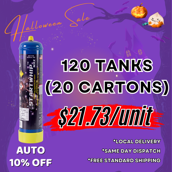 [AUTO 10% OFF] 120 TANKS SM - Startwhip Max 660g Cream Chargers