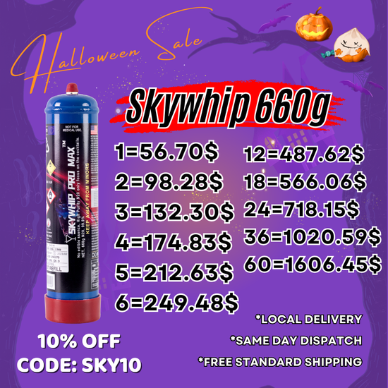 [10% off] PM - Skywhip Pro Max 660g Cream Chargers N2O