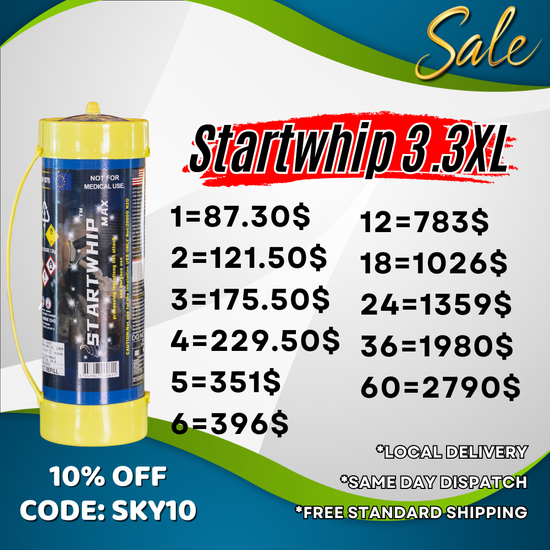 [10% off] ML - Startwhip Max 3.3L XL Cream Chargers N2O