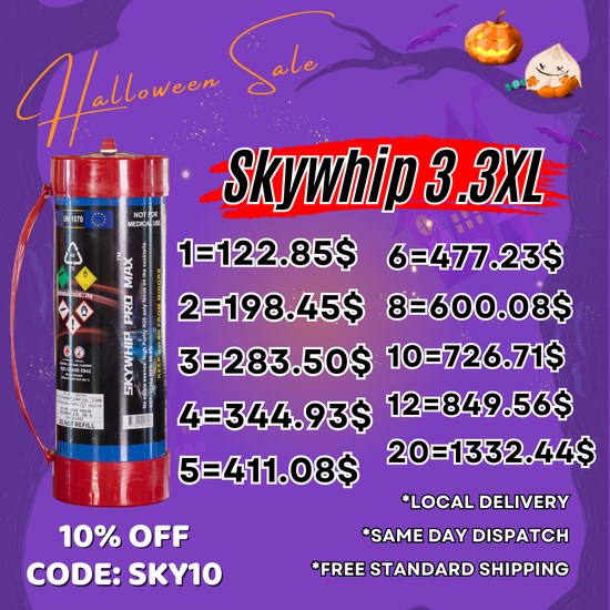 [10% off] PL - Skywhip Pro Max 3.3L XL Cream Chargers N2O