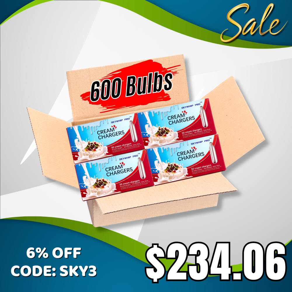 Hot Sale - 600 Bulbs Skywhip Ultra Pro+ 8.4g Cream Chargers
