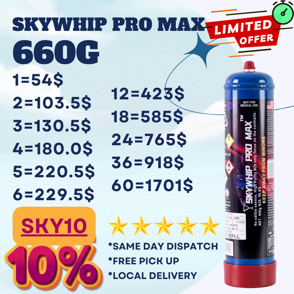 skywhip 660g cream chargers