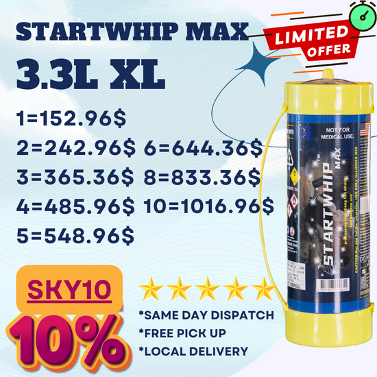startwhip 3.3l cream chargers